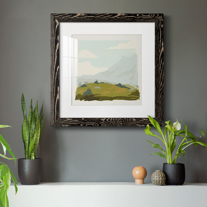 " Alpine Ascent IV ", Black, 31.5" H x 31.5" W x 1" D, White