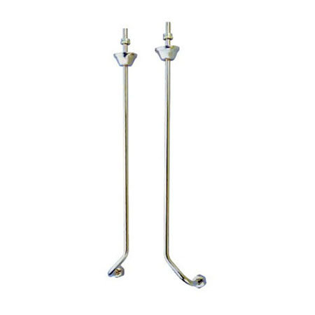 Alimentation pour salle de bain double offset Vintage, Nickel brossé