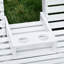 Balancelle de véranda en bois à 3 places d'une capacité de poids de 440 lb, banc de patio avec table basse pliante, porte-gobelets et chaînes inclus