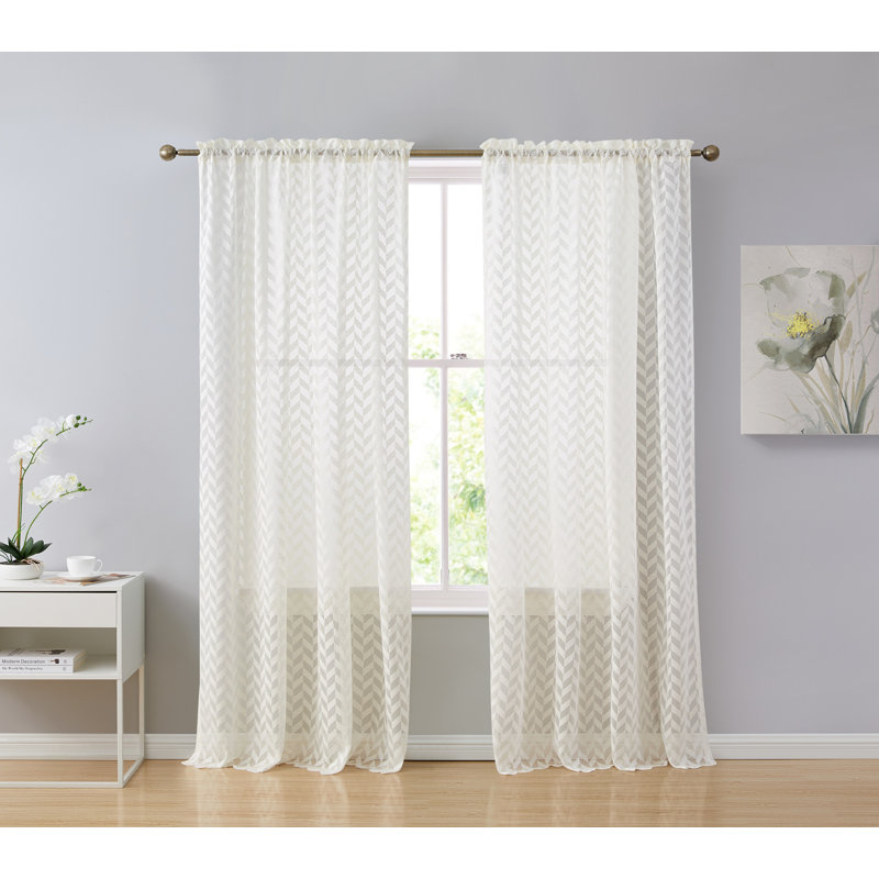 Semi Sheer Liner Pair, 54" W X 84" L, Beige