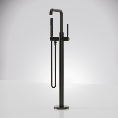 Single Handle Freestanding Tub Filler with Diverter