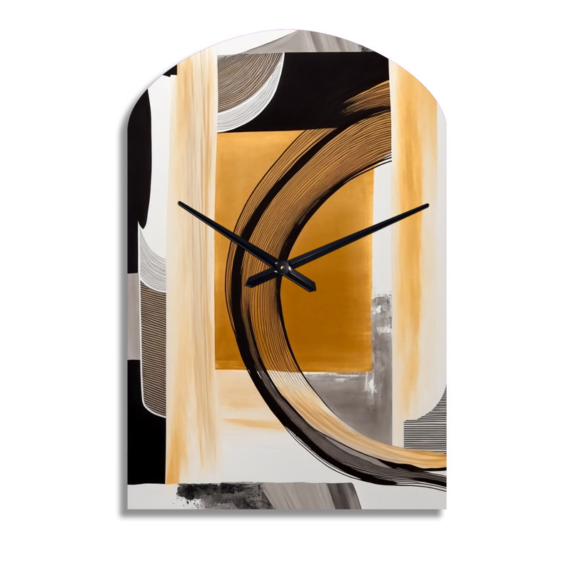 Horloge murale Glam Art Deco Abstract III - Arch Modern, Grand