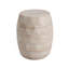 Outdoor/Indoor Lightweight Concrete Side Table,Travertine Finish