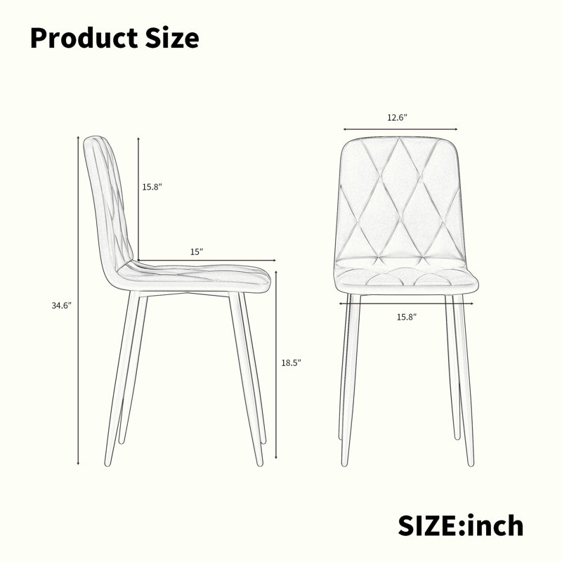 Upholstered Bar Stools Set of 4