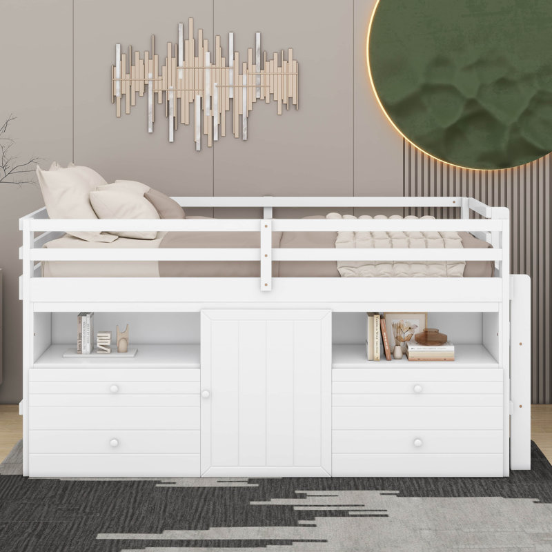 Lit mezzanine simple Jons Kids, Blanc