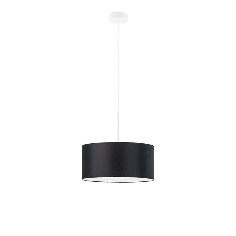 Aubrynn 1 - Light Drum Pendant, White, Black