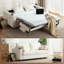 Grand canapé-lit escamotable avec matelas à mémoire de forme à chargement rapide USB, causeuse convertible 2-en-1 confortable-441826283