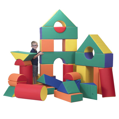 SoftPlay 12"" Module Blocks - 35 (Set A and B) - Rainbow -  Children's Factory, CF321-635
