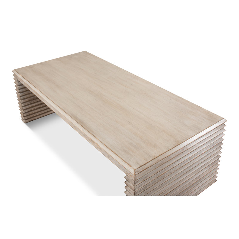 Solid Wood Coffee Table, Stone Gray