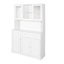 Armoire de rangement pour garde-manger, armoire à café autoportante avec 14 tablettes et tiroir