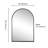 Elodie 20 in. W x 30 in. H Small Arched Aluminum Metal Framed Wall Mounted Bathroom Vanity Accent Mirror, Black-378608240-393421926