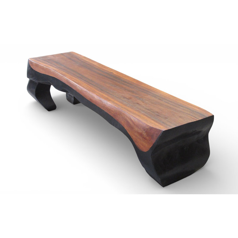 Banc sculpté à la main en ébène