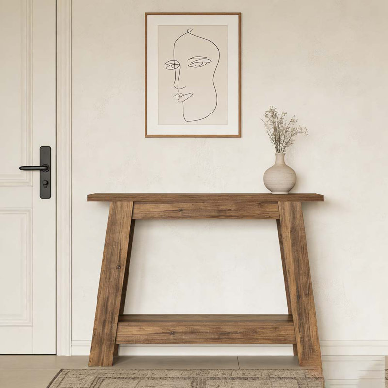 Rustic Console Table,2-Tier Entryway Table,Narrow Sofa Table