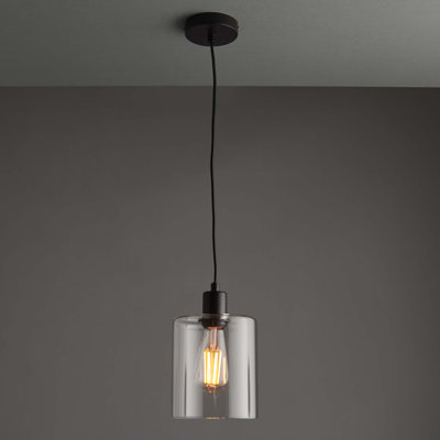 Ardmore 1 - Light Black Cylinder Pendant