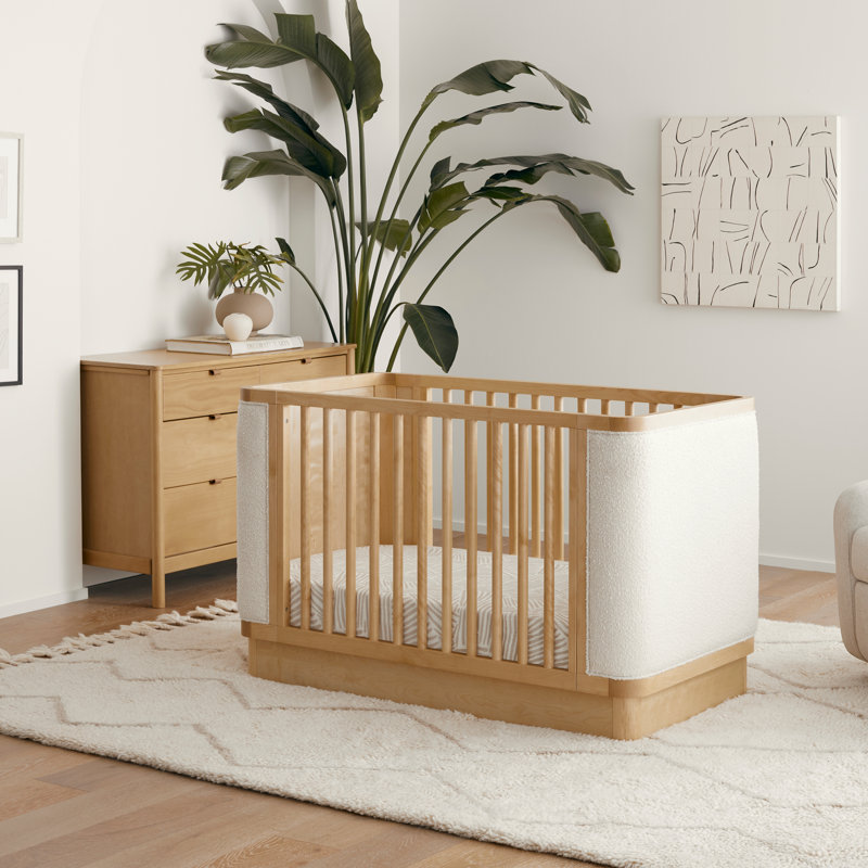 Bondi Boucle 4-in-1 Convertible Upholstered Crib