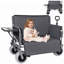 Le chariot pliable 3-en-1 se convertit en un chariot de chariot pliant convertible avec un plateau pliable monté à l'arrière-763431778