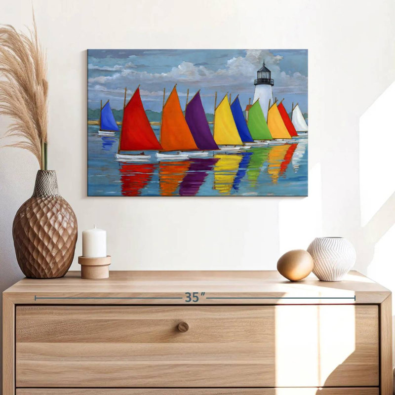 Mehar Rainbow Fleet, 16" H x 24" W