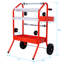 Machine à papier de masquage mobile de 18 pouces, multirouleaux, acier rouge, 1 pièce, avec plateaux de rangement et rouleaux de ruban adhésif