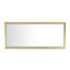 Miroir de salle de bain 84 po x 48 po à DEL avec cadre en aluminium, miroir de meuble-lavabo mural, anti-buée, mémoire, 3 couleurs, réglable en continu