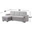Canapé-lit modulaire réversible en tissu tissé avec méridienne de rangement-1415105957