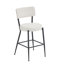 De 4 tabourets de comptoir pour îlot de cuisine - tissu beige, base de métal élégant, comptoir de cuisine beige, design ergonomique-228603316-228603317