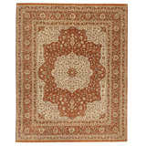 High-Quality Hand-Knotted Rust Area Rug