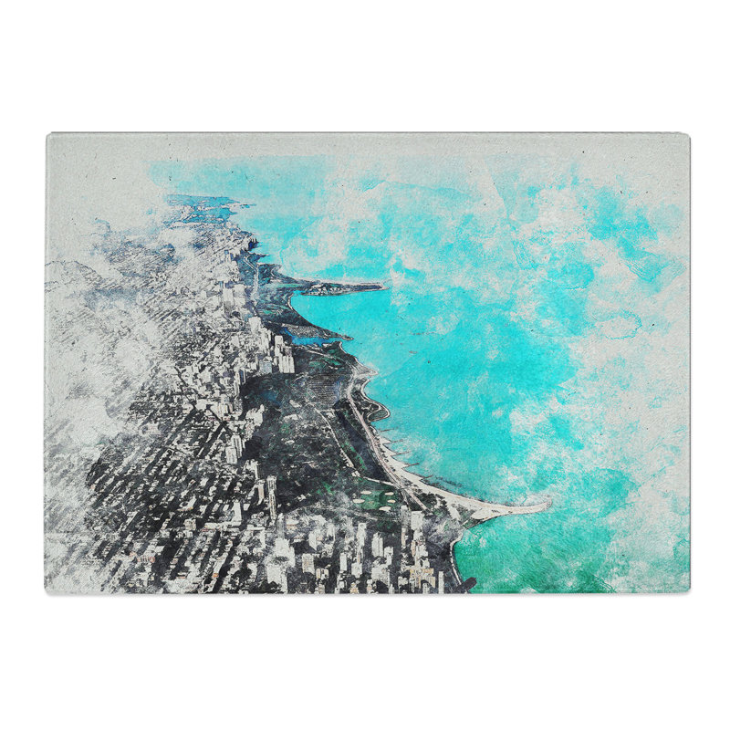 View of Doha in Qatar Chopping Board, 20cm W x 28.5cm L