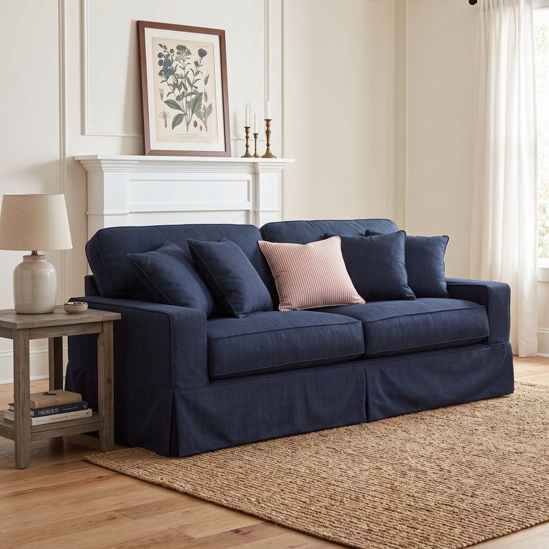 Gauvin Polyester Blend Box Cushion Sofa Slipcover
