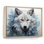Portrait de renard bleu et blanc I sur toile