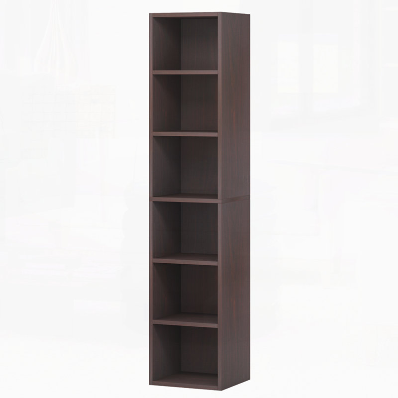 Bibliothèque de coin 70,9 "à 6 niveaux, Cerisier