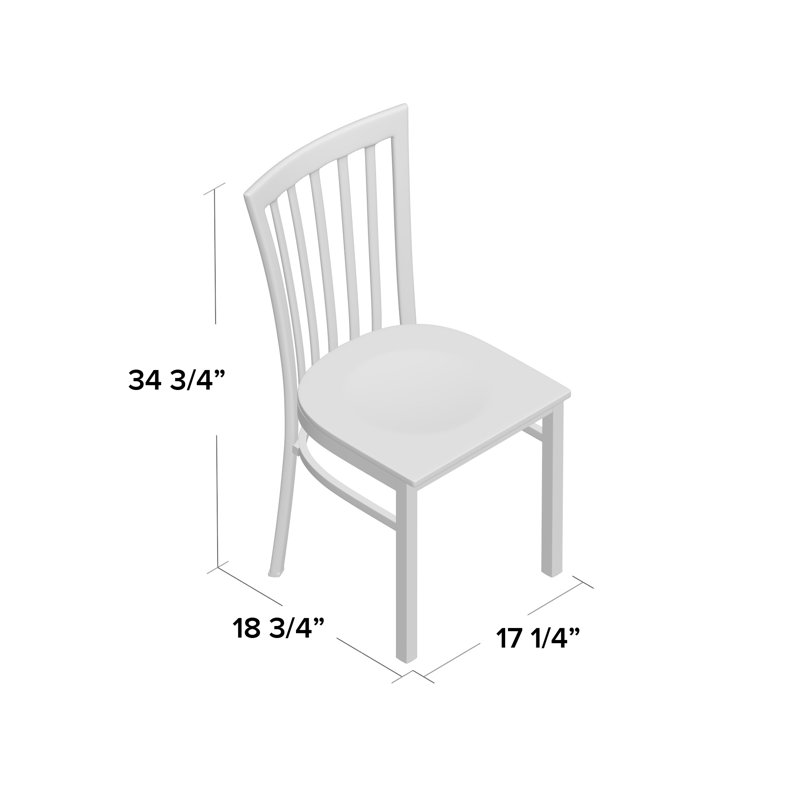 Oliverson School House Back Metal Restaurant Chair, Natural