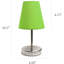 Lampe de table WHT Mini Basic Nickel sable avec abat-jour en tissu, blanc-95997540