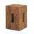 12" Brown Solid Wood Block Ottoman