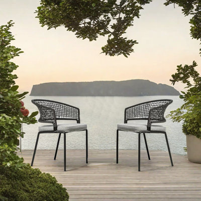 Chaise de patio pour l'extérieur avec coussin de loisir Leisure and Simplicity