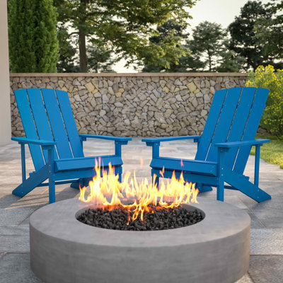 Balasi Outdoor All-Weather Poly Resin Wood Adirondack Chairs by Rosecliff Heights