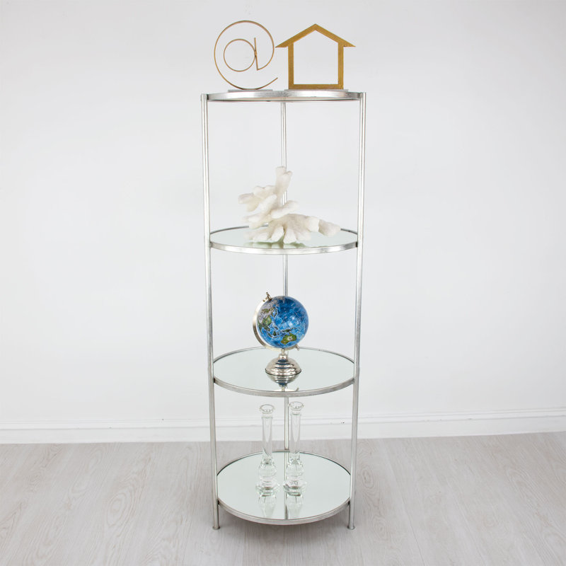 Ruby Round Shelf, Silver