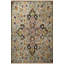 Tapis décoratif multicolore à motif frangé et à motif traditionnel-2062843609