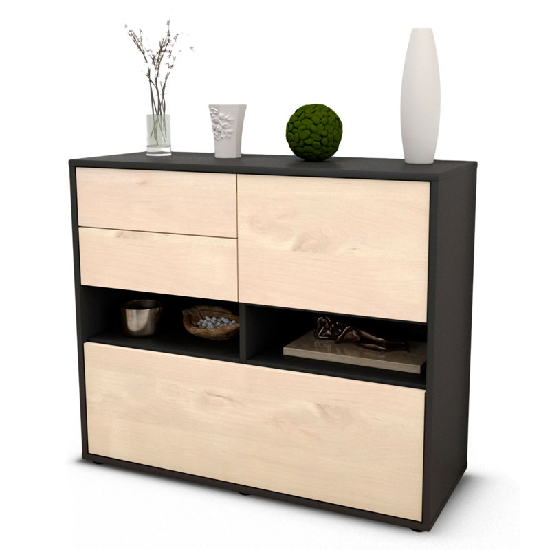 Quane 92cm Sideboard, Anthracite/Cedar