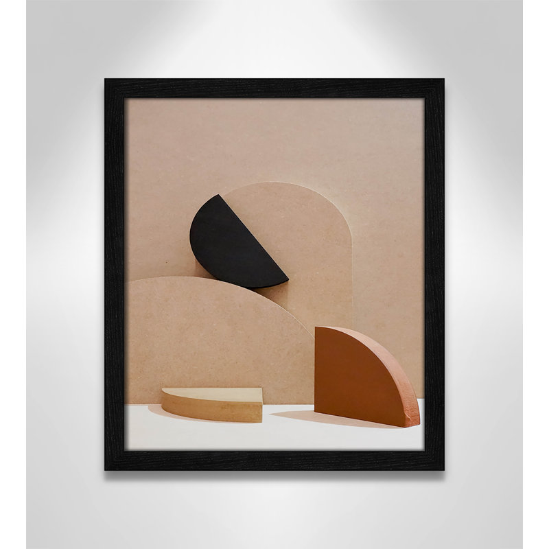 Neutral Harmony dévoilé par Casa Fine Arts, Cadre noir mince, H 27 po x l 23 po, Pas de tapis