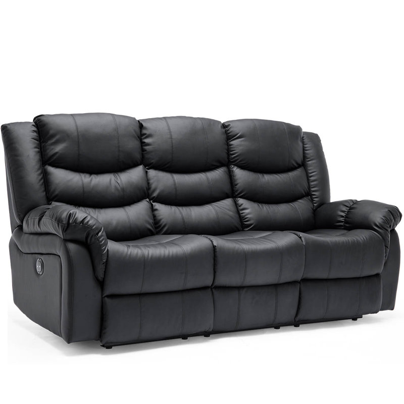 Electric Reclining Living Room Sets, Black
