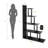 Amill Corner Shelf Unit，Set of 2 Ladder Shelving Unit-932212867