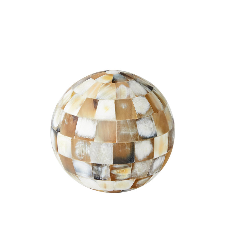 Horn Sphere, 5.25" H x 5.25" W x 5.25" D