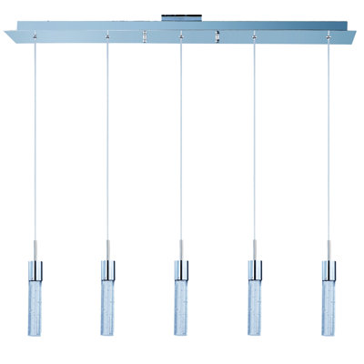 Luminaire suspendu linéaire à 5 lumières pour îlot de cuisine Gesine