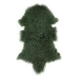 Mccalla Sheepskin Area Rug in Olive Green