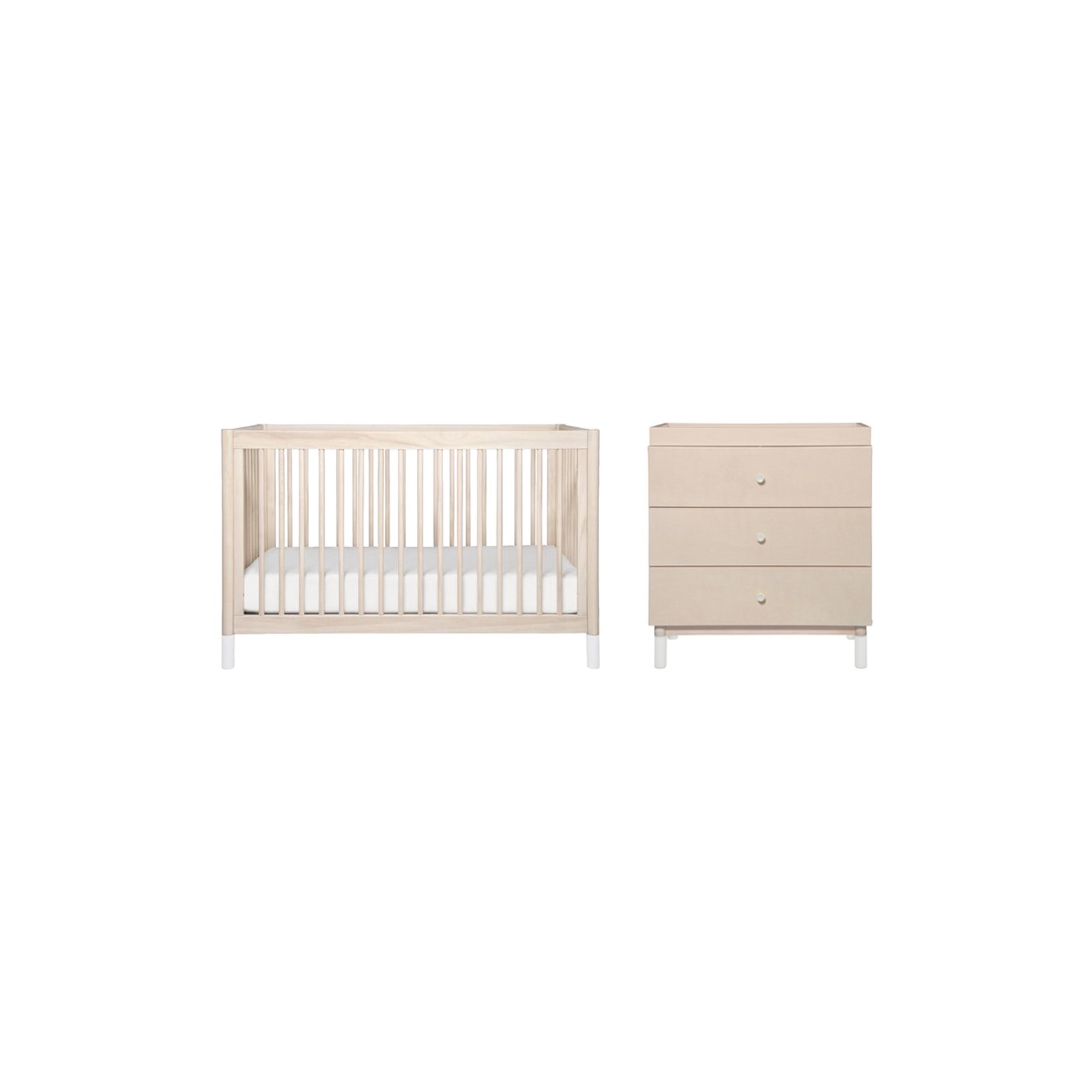 Gelato Convertible Standard Nursery Furniture Set, Washed Natural