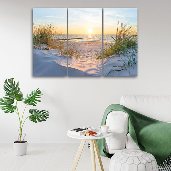 Highland Dunes Canvas Print Beach Sea Dunes Sunset | Wayfair.co.uk
