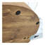 Table basse contemporaine à double couche artistique - marbre blanc et collage de grain de bois, plusieurs couleurs disponibles. Autocollant de panneau de densité, verre renforcé,