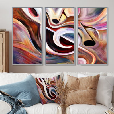 «Treble Clef», ensemble de 3 impressions sur toile