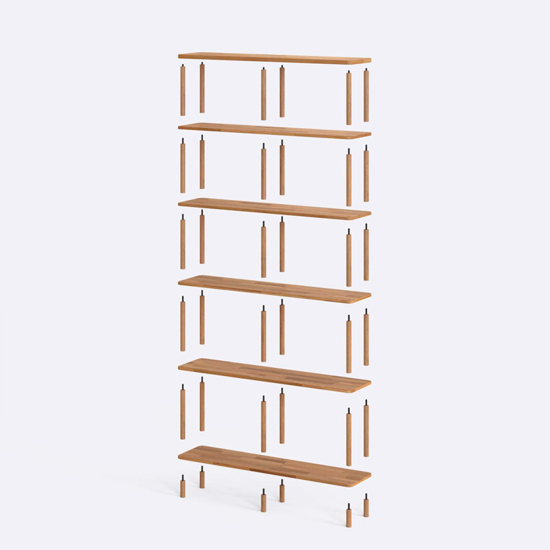 Photo inspiration: Open Minimalist Wood Bookshelf Frame Ideas Reference: Demontha Solid Wood Minimalist Etagere Bookcase