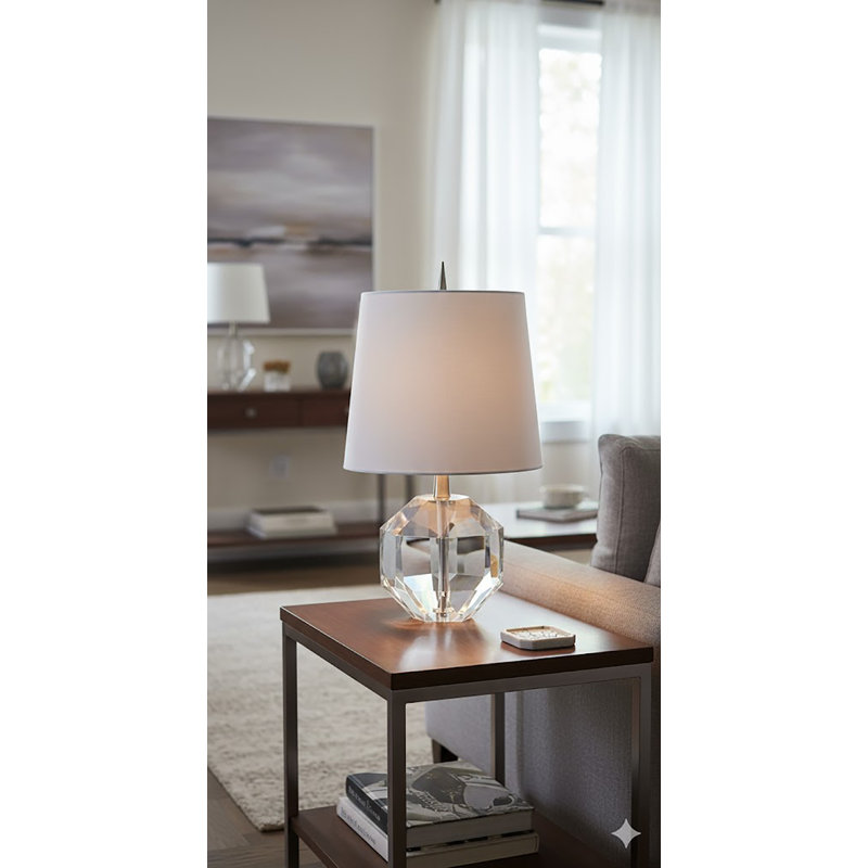 Lampe de table en cristal 1 lumière Transitional